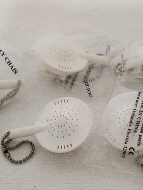 Tupperware Mini Colander Strainer Keychain White New